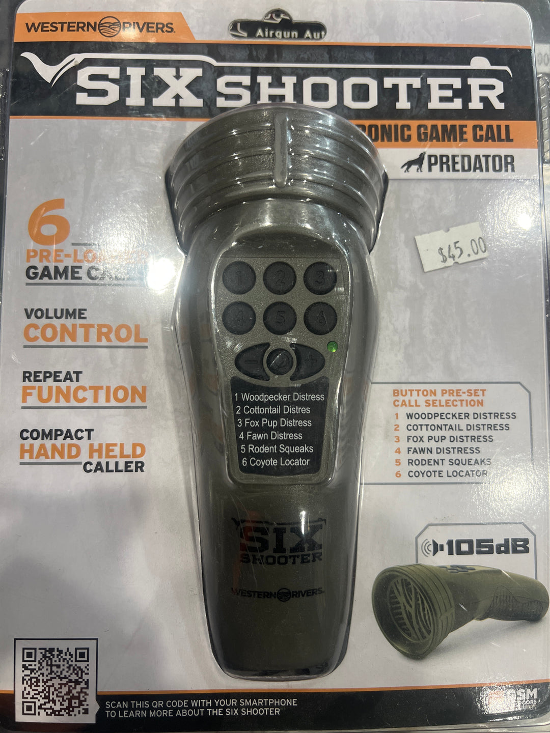 Magnum Sports Western Rivers six shooter electronic game call