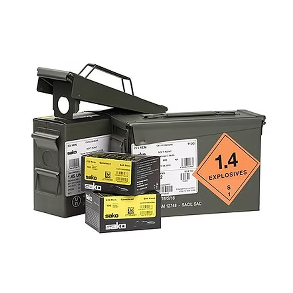 Sako Ammo 223 Rem 63gr Gamehead SP Ammo can