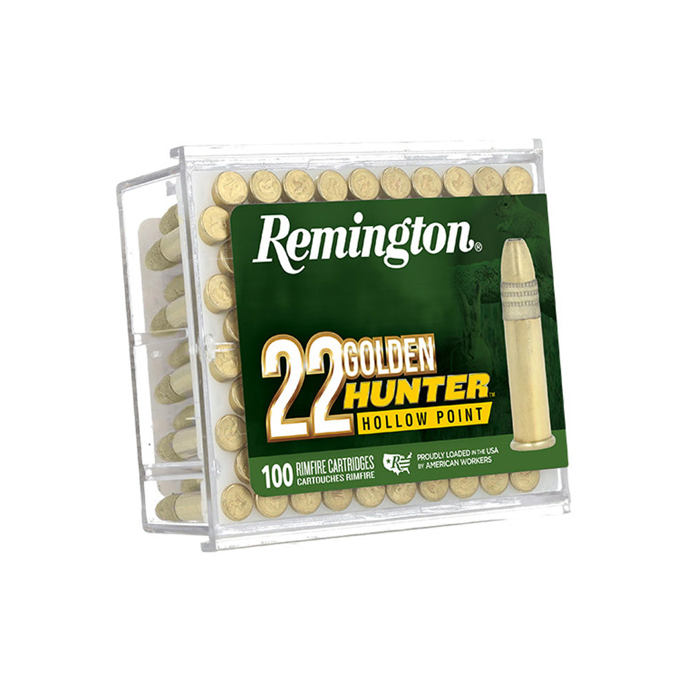 Remington 22LR 40gr PLATED HP GOLDEN HUNTER