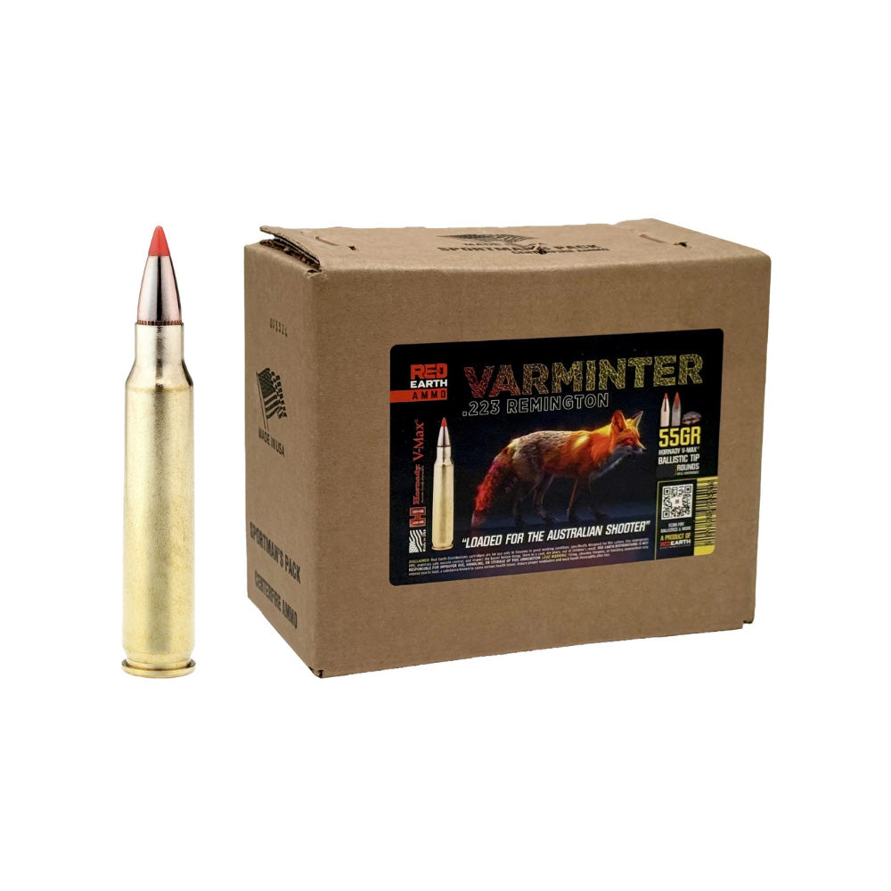 Red Earth Red Earth Ammo 55gr Hornady V-Max .223 Rem (500 pack)