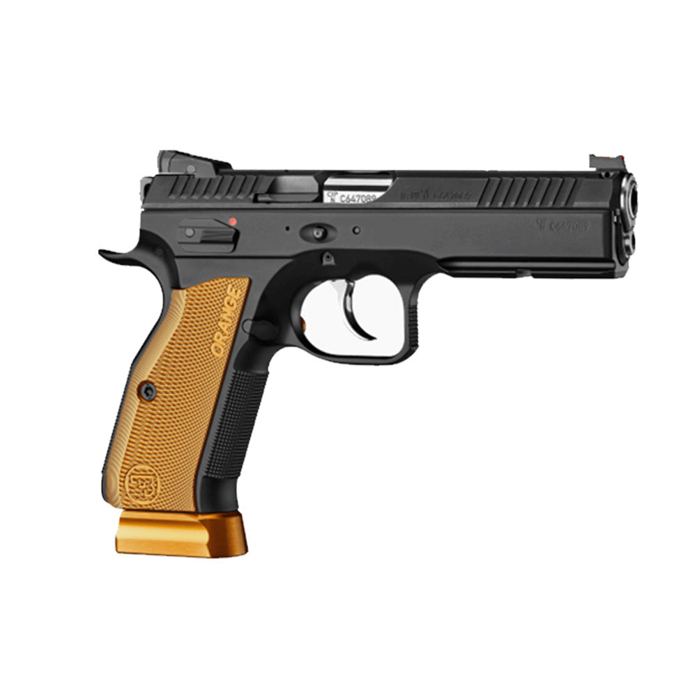 cz-75-shadow-2-9mm-10 Rounds-Orange Grips