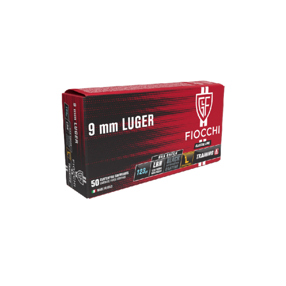 Fiocchi Ammunition 9mm Luger Gas Check 123gr LRN