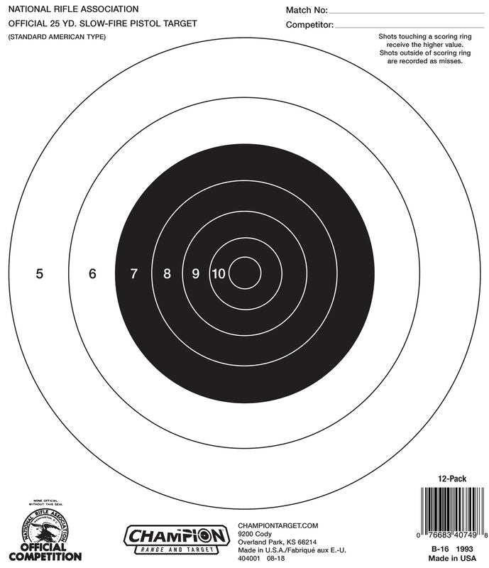 nra-25yd-pistol-slow-fire-target-100 Pack