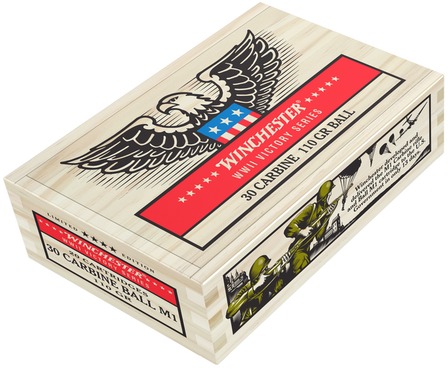 Winchester 30 Carbine Ammunition WWII Victory Series 110 Grain Ball