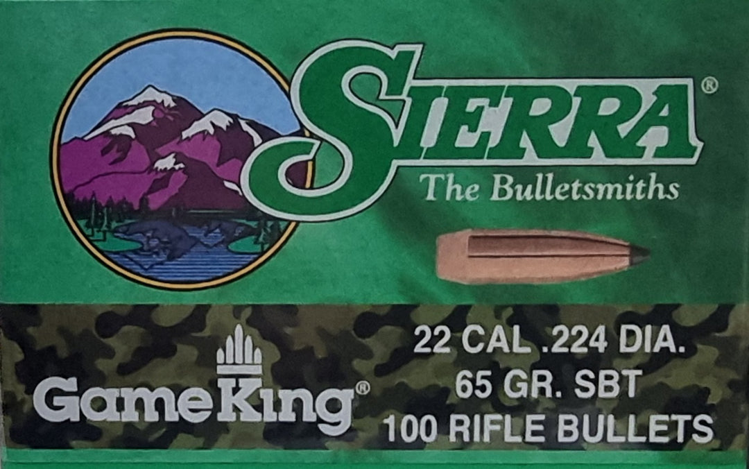 Sierra 1395 .22 65gr Spitzer Boat Tail