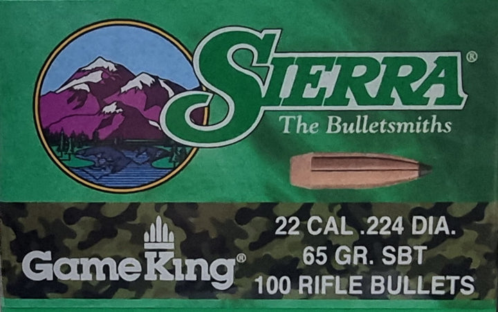 Sierra 1395 .22 65gr Spitzer Boat Tail