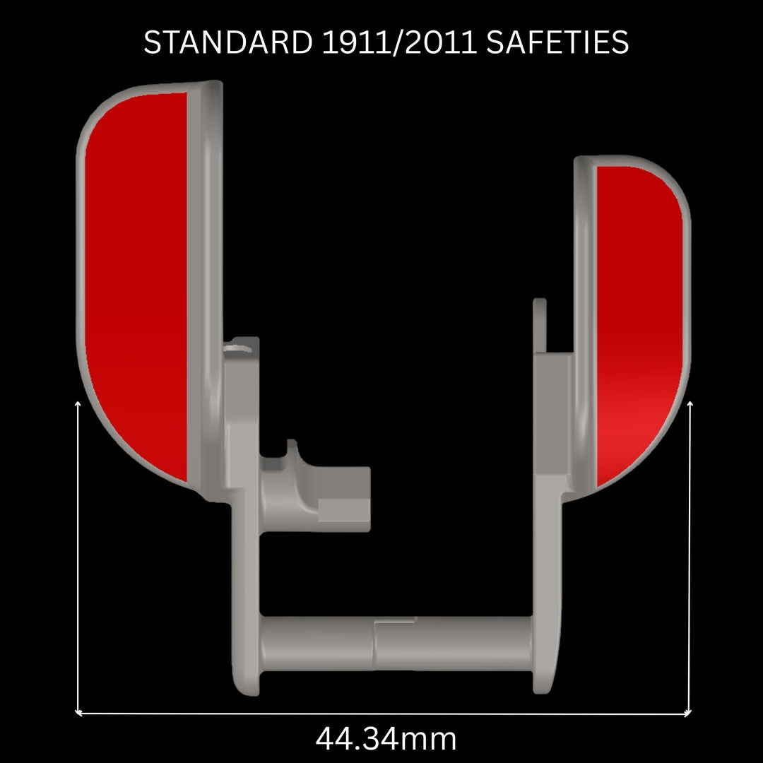 1911/2011 Ambidextrous Safeties with Shields | One-Piece CNC