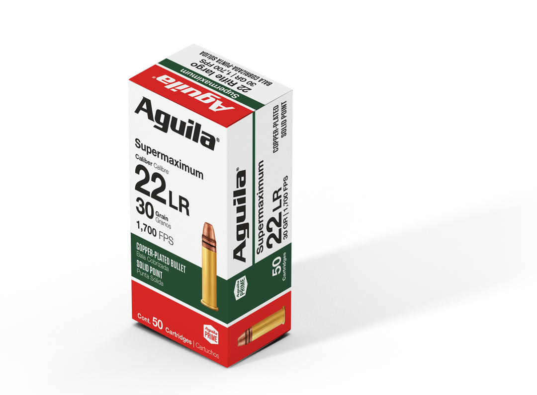 Aguila 22LR Super MAX SP 30GR Ammunition (50/BOX) - Aguila