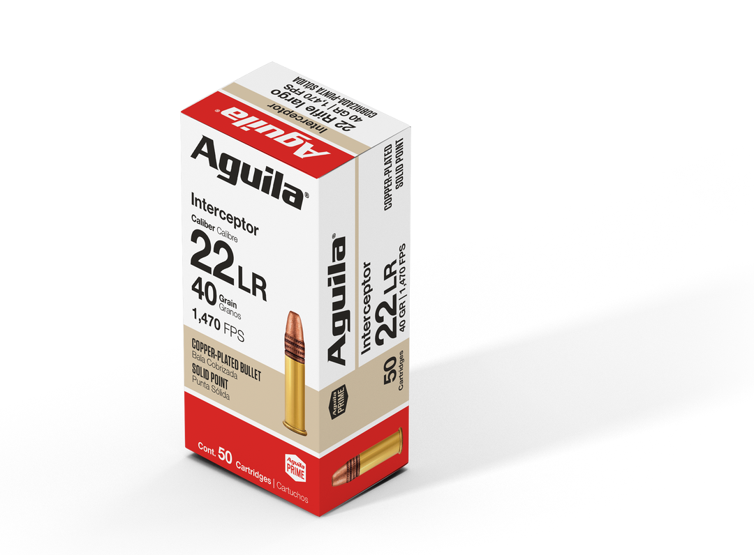 Aguila 22LR Interceptor SP 40GR Ammunition (50/BOX) - Aguila
