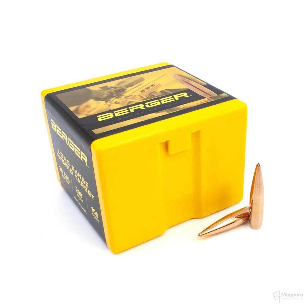 Berger 30 Cal LR Hybrid Target 208gr Projectiles