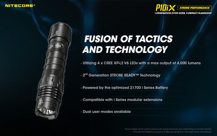 Nitecore P10iX Xtreme Performance i-Generation 21700 Ultra Compact Flashlight