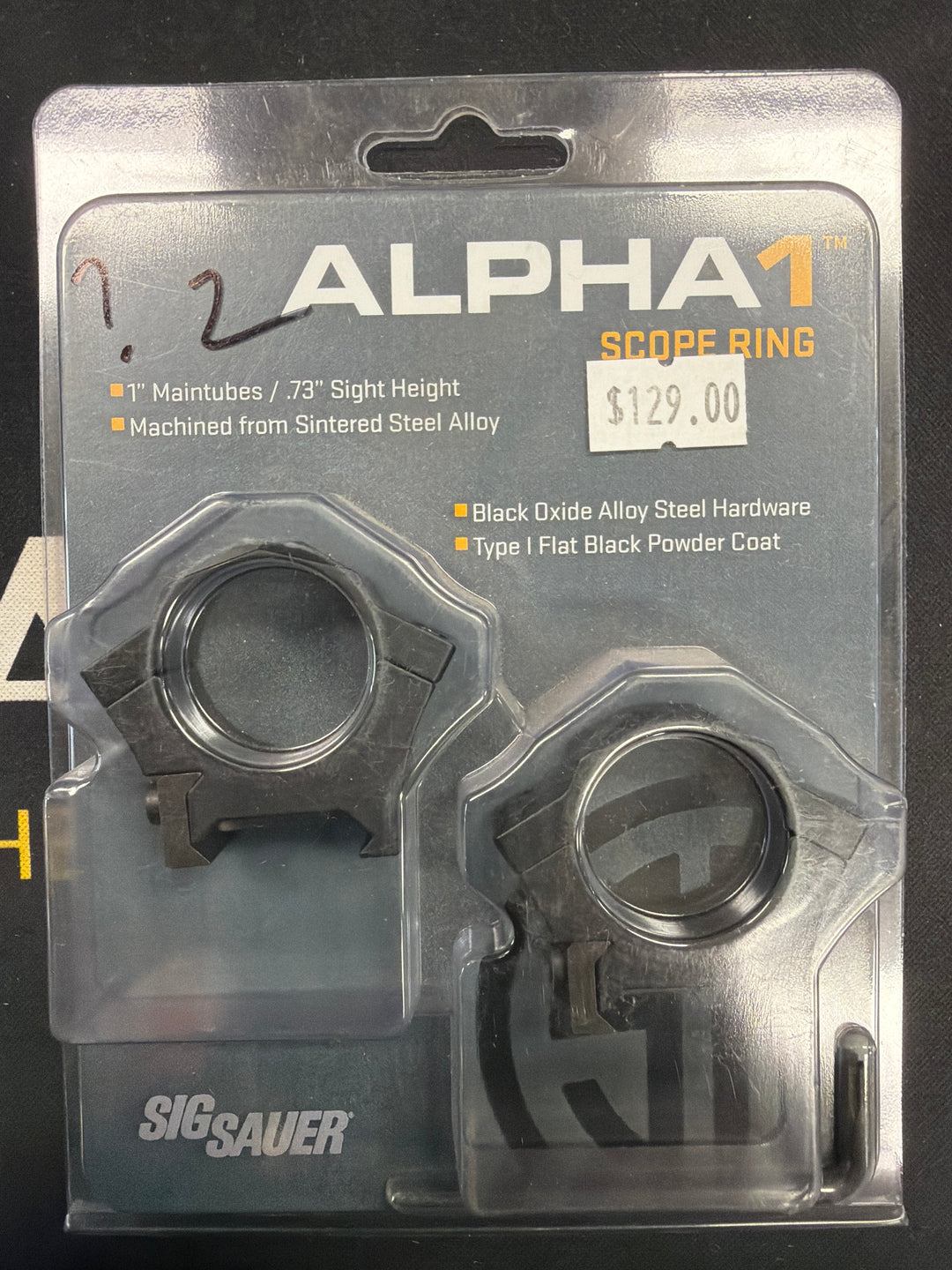 Sig Sauer Alpha Scope Ring 30mm Steel Low