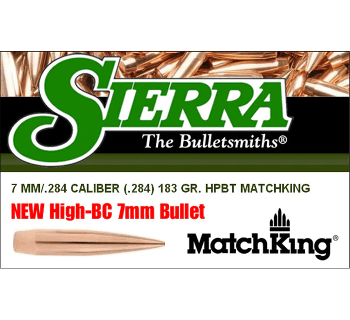 7mm HPBT Match 183gr Projectiles