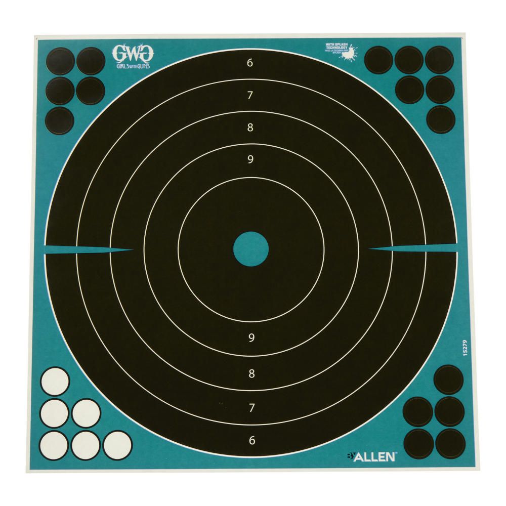 girls-with-guns-splash-adhesive-targets-12"-Bullseye (5 Pack)-