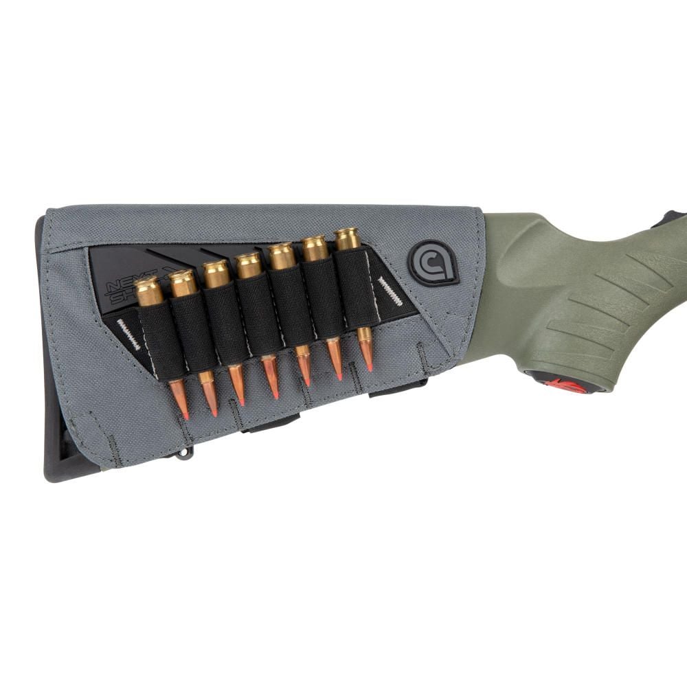 butt-stock-rifle-7-round-ammo-holder-Next Shot Bridger Premium Grey