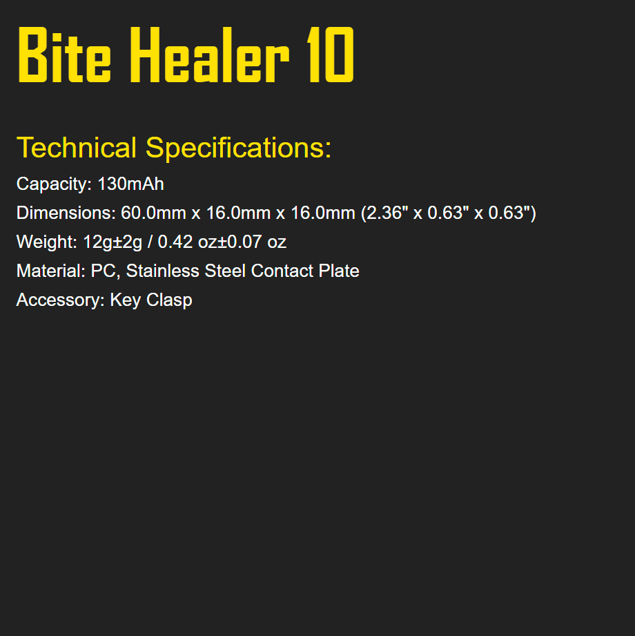 Nitecore BITEHEALER10 Thermal Mosquito Bite Healer USB-C Rechargeable Insect Bite Treatment