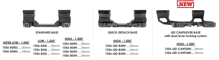 Cadex Scope Ring Base 30mm - 1.250" Low