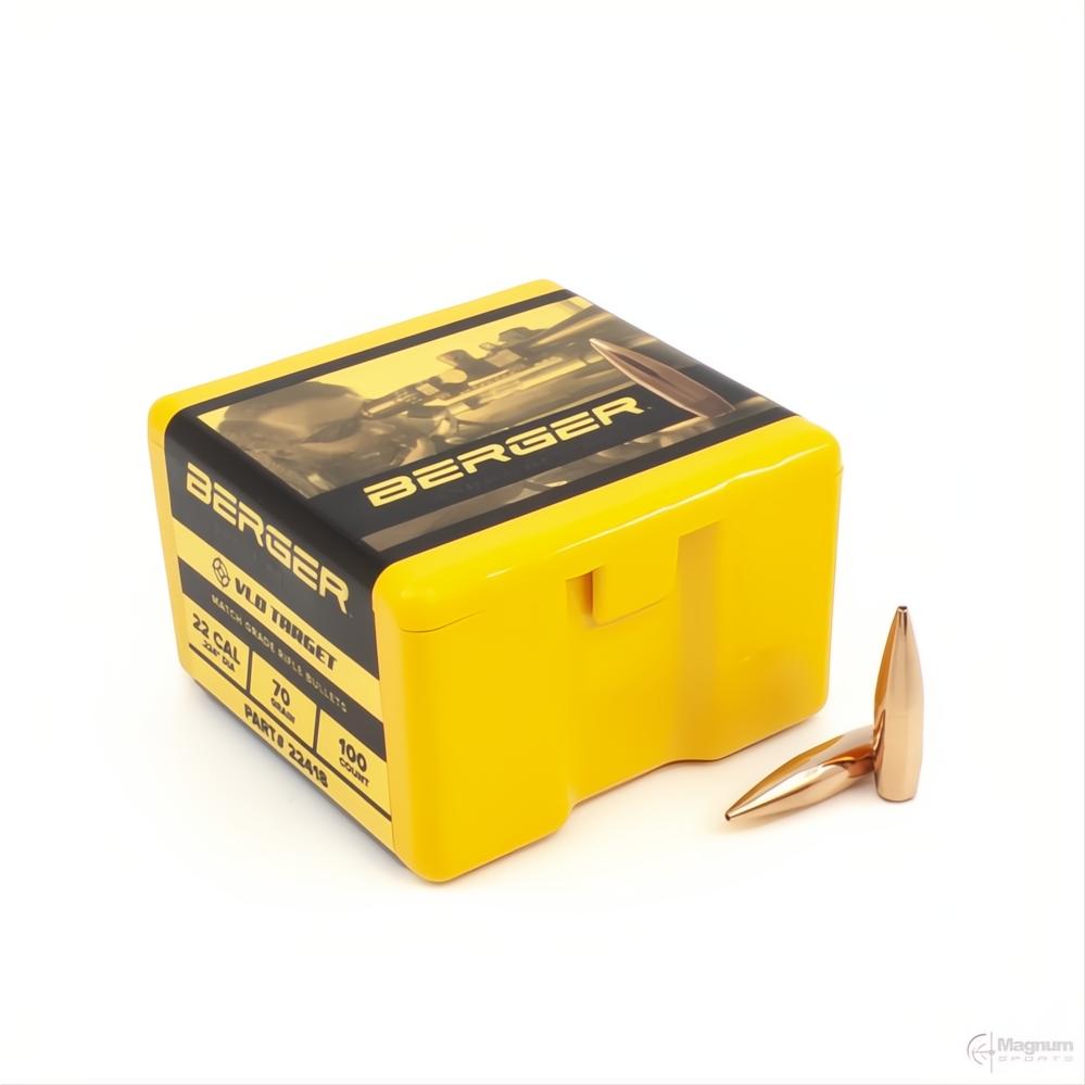 Berger 22 Cal VLD Target 70gr Projectiles