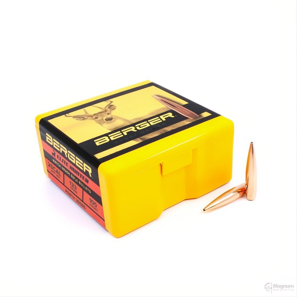 Berger 25 Cal Elite Hunter 133gr Projectiles