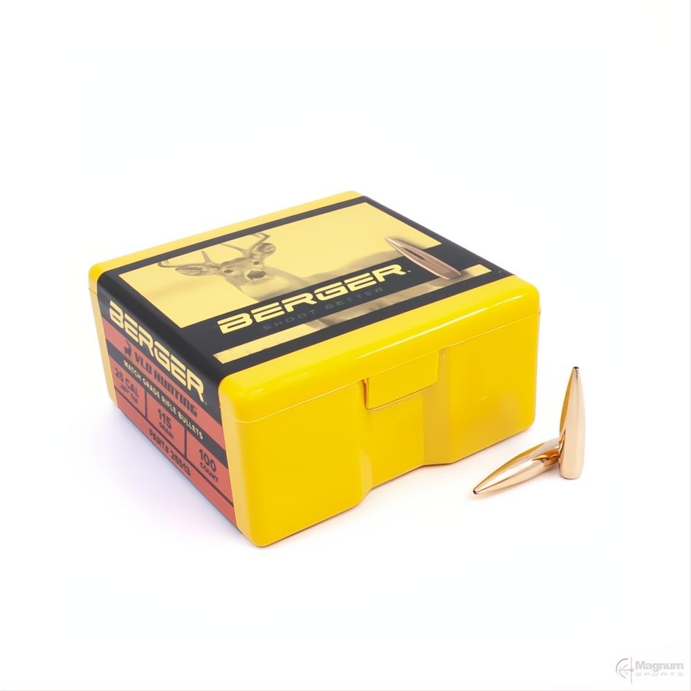 Berger 25 Cal VLD Hunting 115gr Projectiles