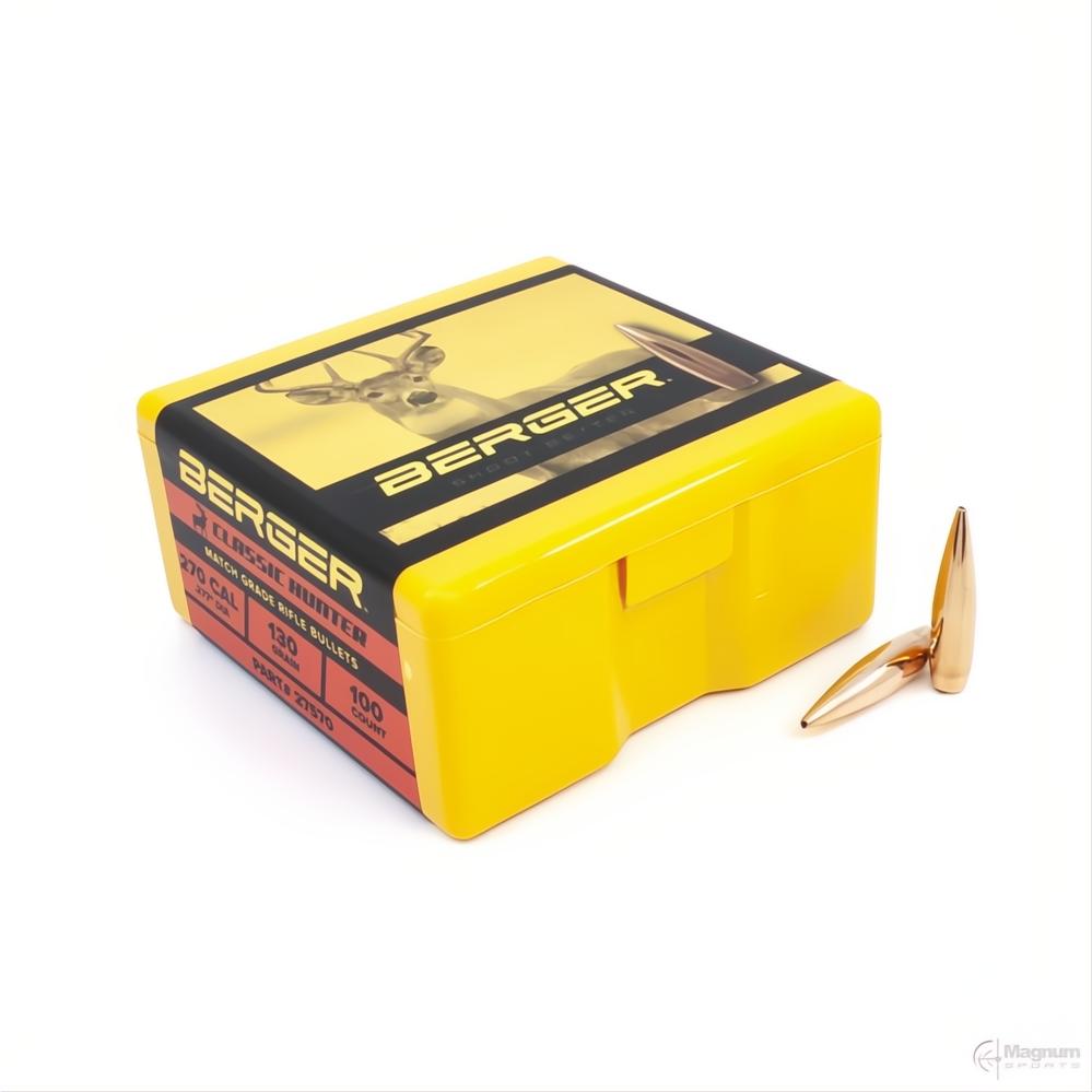 Berger 270 Cal Classic Hunter 130gr Projectiles