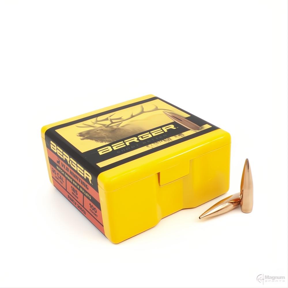Berger 30 Cal 185gr VLD Hunting Projectiles (PN 30513)