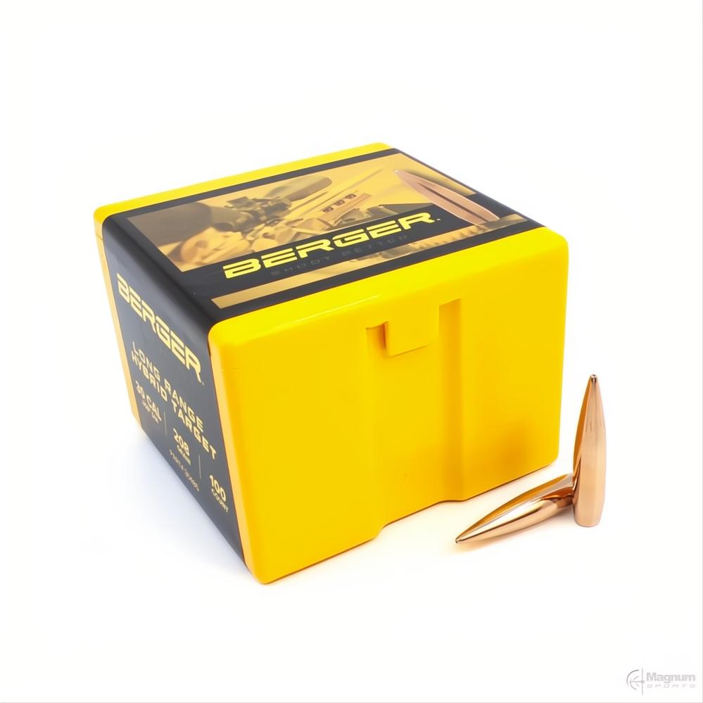 Berger 30 Cal 208gr Long Range Hybrid Target Projectiles (PN 30485)