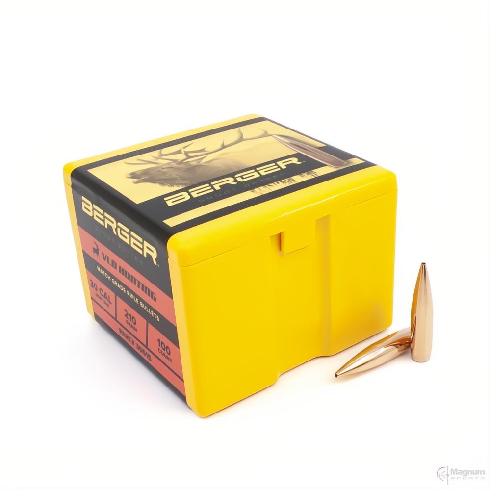 Berger 30 Cal 210gr VLD Hunting Projectiles (PN 30515)