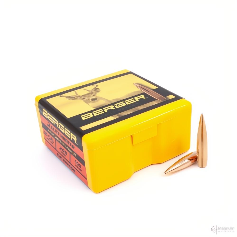 Berger 30 Cal Elite Hunter 205gr Projectiles