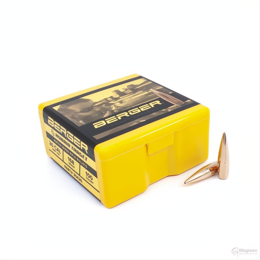 Berger 30 Cal Hybrid Target 168gr Projectiles