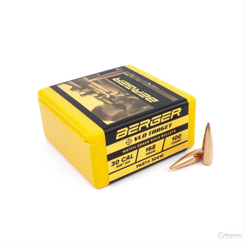 Berger 30 Cal VLD Target 168gr Projectiles
