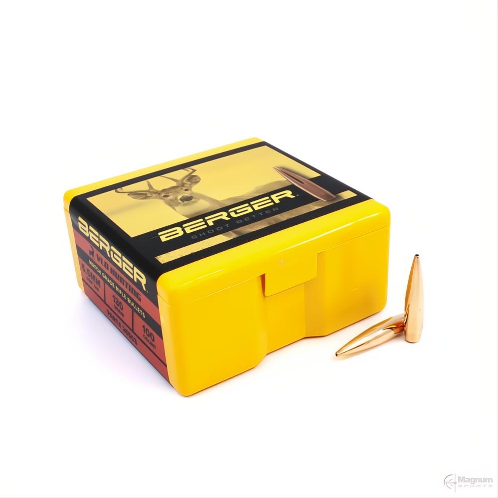 Berger 6.5mm 130gr VLD Hunting Projectiles (PN 26503)
