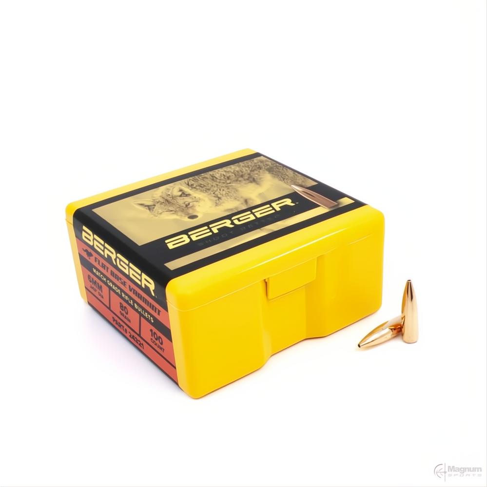 Berger 6mm FB Varmint 80gr Projectiles