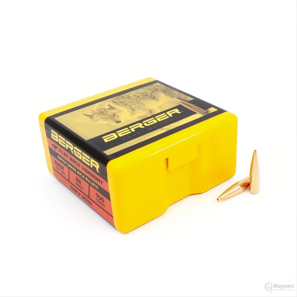 Berger 6mm FB Varmint 88gr Projectiles