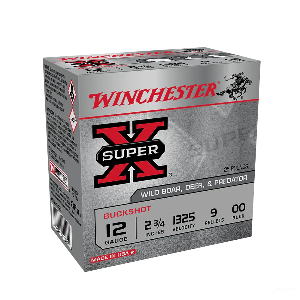 Winchester Buckshot 12G Oo Buck 2-3/4" 9 Pellet