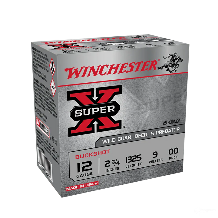 Winchester Buckshot 12G Oo Buck 2-3/4" 9 Pellet