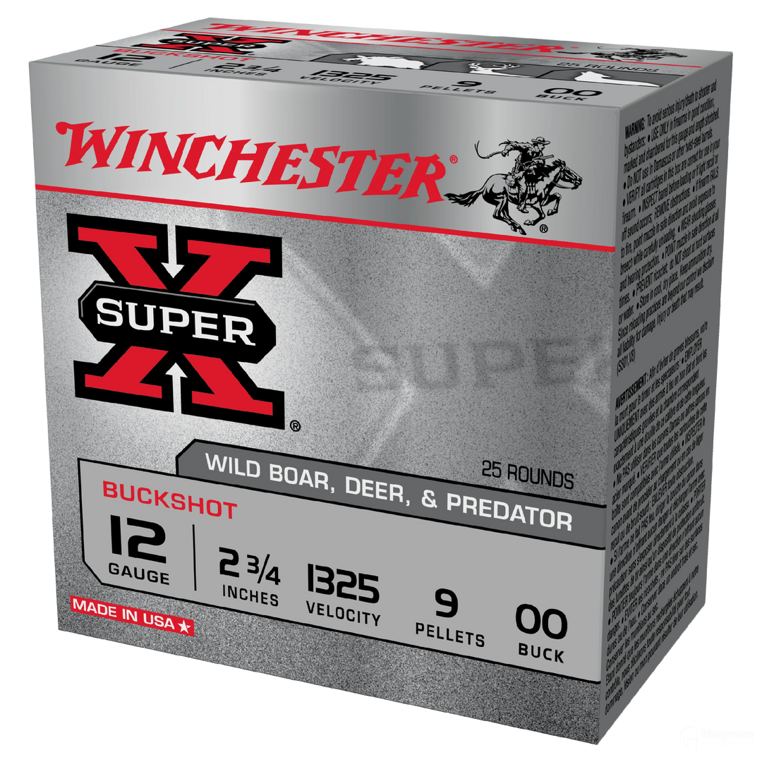Winchester Buckshot 12G Oo Buck 2-3/4" 9 Pellet