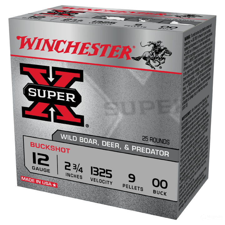 Winchester Buckshot 12G Oo Buck 2-3/4" 9 Pellet