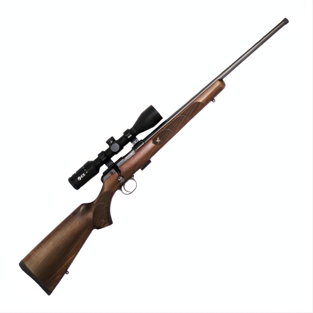 CZ 457 Beechwood 22LR Kit With Scope and Rings