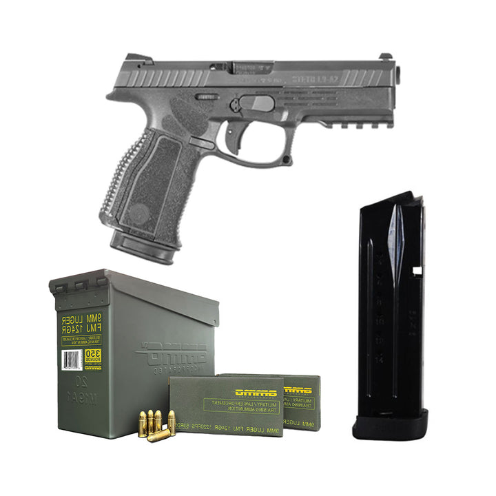 Steyr L9-A2 Package: (BONUS: 2x extra magazines and 1000 rounds 9mmx19 124gr FMJ)