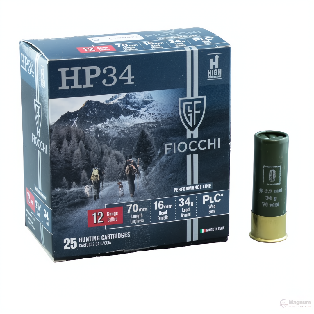 FIOCCHI AMMUNITION 12G 34GM #0 (BB) 1375 FPS 25 PKT