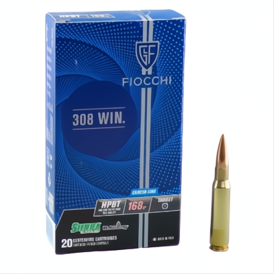 FIOCCHI AMMUNITION 308 WIN 168GR BTHP EXACTA MATCH