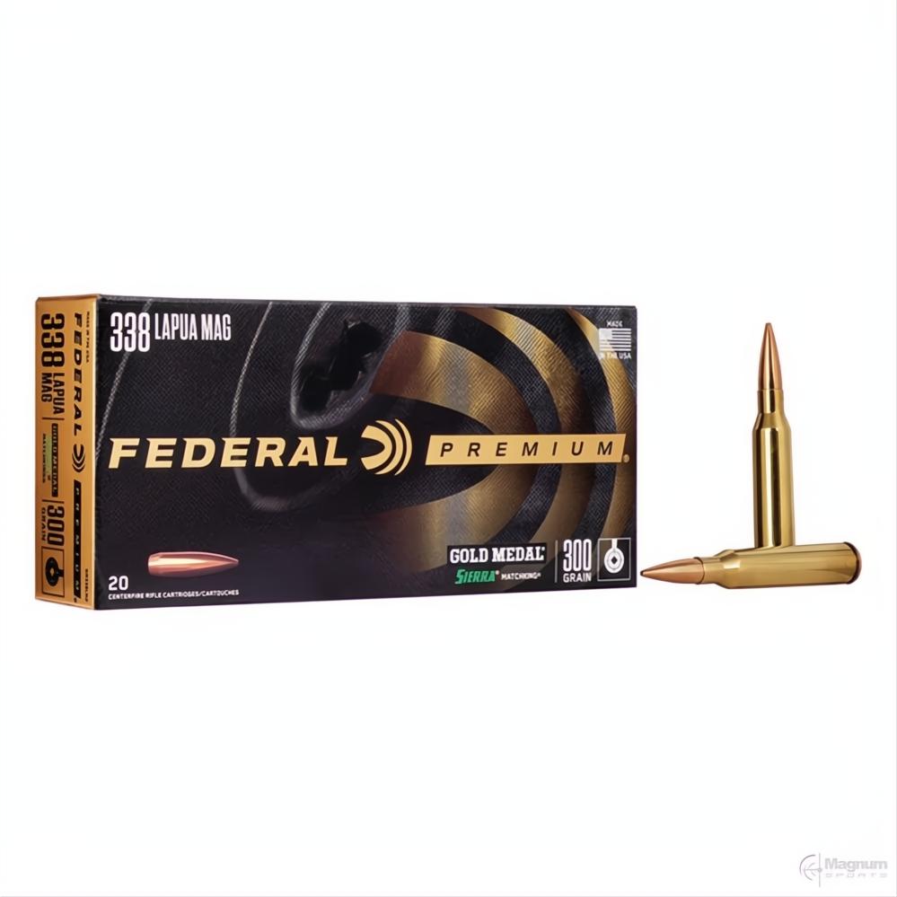 Federal 338 LAPUA 300gr MATCHKING BTHP GOLD MEDAL
