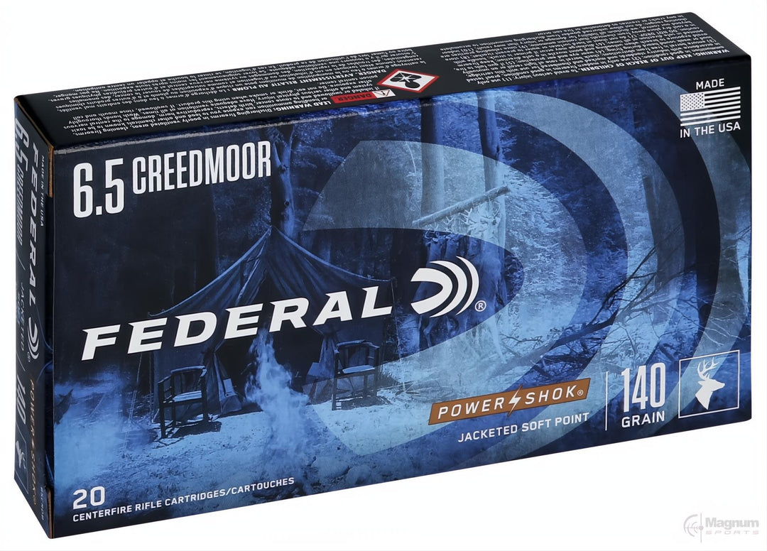 Federal 6.5 CREEDMOOR 140GR SP POWERSHOK