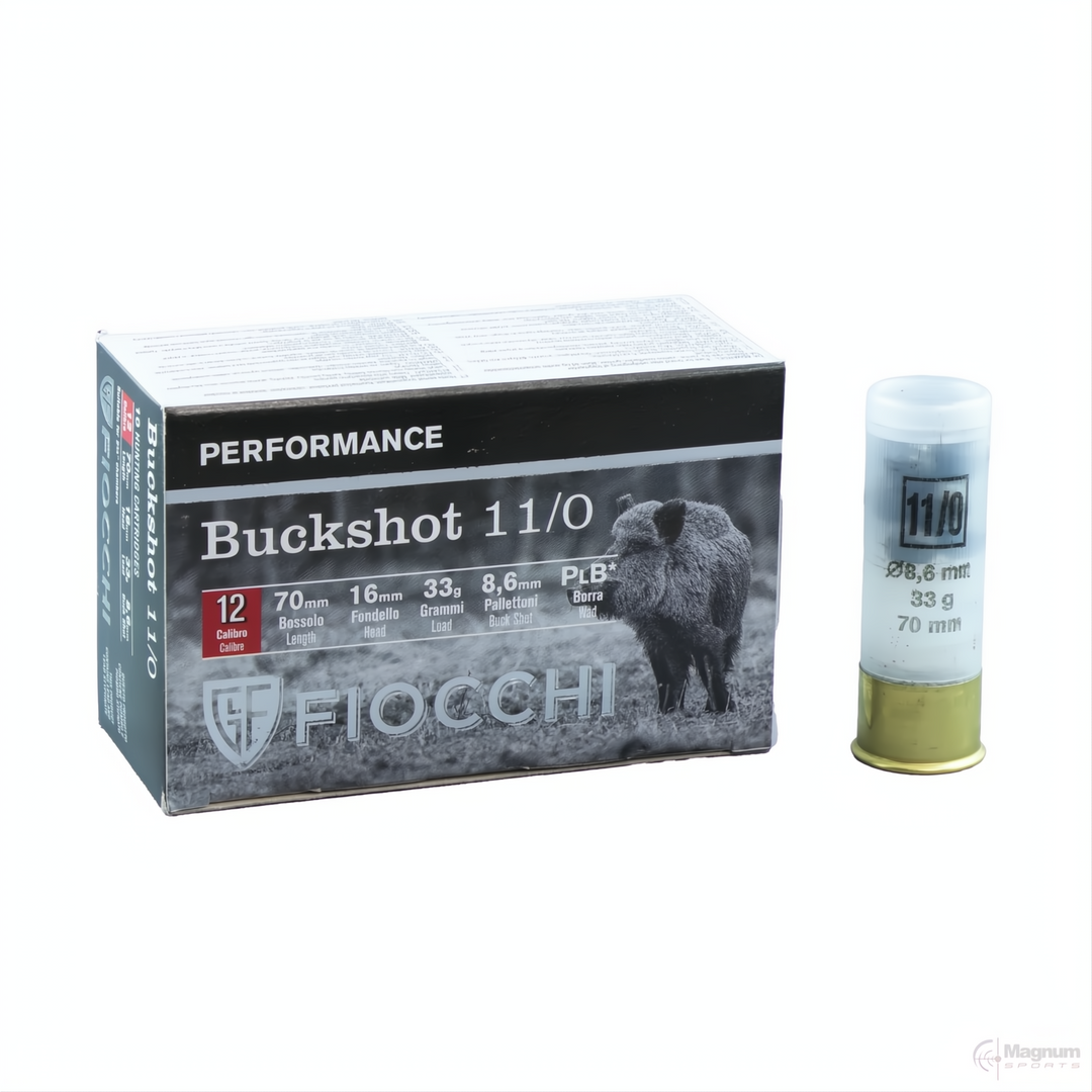 Fiocchi Ammunition FIOCCHI 12G 00 BUCKSHOT 8 PELLET 8.6MM 33GM