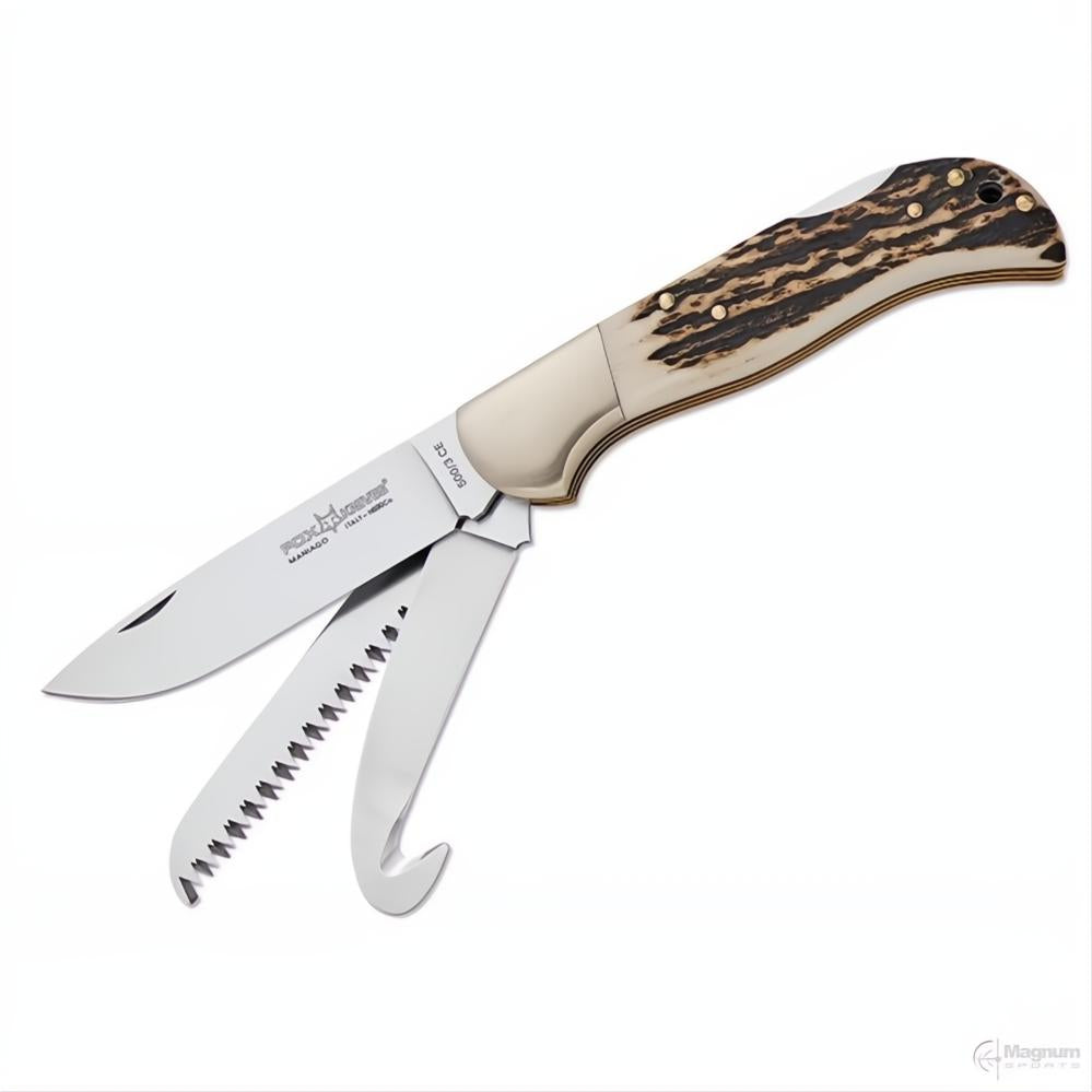 Fox Multi-Hunter 8.5+Gut+ Saw Stag Handle
