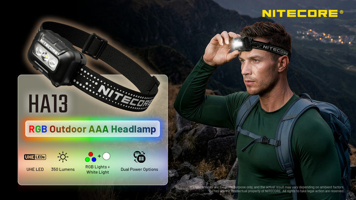 Nitecore HA13 RGB Outdoor AAA Headlamp (2026)