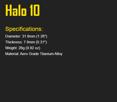 Nitecore HALO10 Titanium Curve Measure Ring