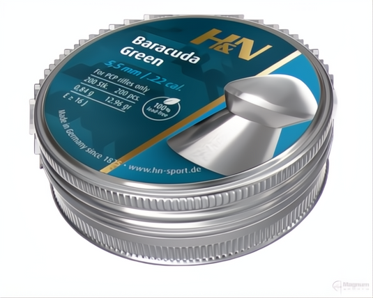 H&N BARACUDA GREEN .22 (200pk)