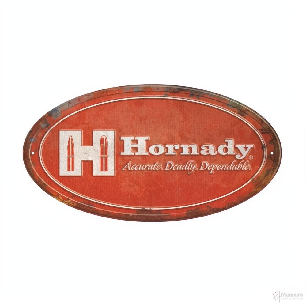 Hornady Oval Rustic Tin Sign